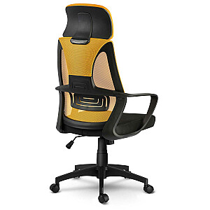 Офисный стул с микросеткой Прага - желтый