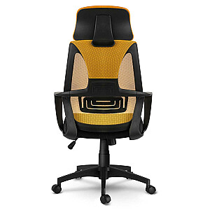 Biroja krēsls ar mikrosietu Prāga - dzeltens