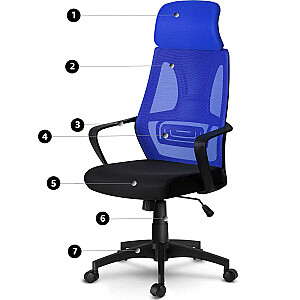 Praga micromesh biroja krēsls - zils