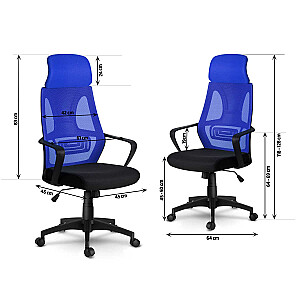 Офисное кресло из микросетки Praga - синий