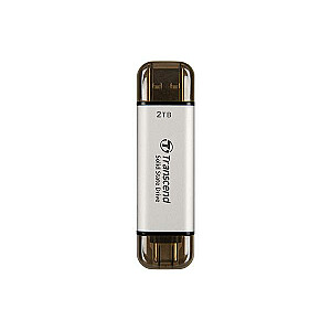 External SSD TRANSCEND ESD310 2TB USB-C USB 3D NAND Write speed 950 MBytes/sec Read speed 1050 MBytes/sec TS2TESD310S