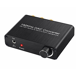 RoGer DAC 192kHz 24bit S/PDIF - RCA конвертер с разъемом для наушников 3,5 мм / оптический / коаксиальный