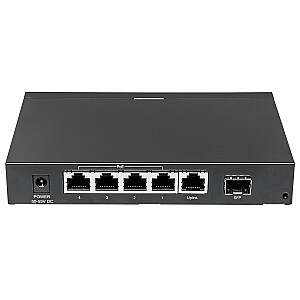 Intellinet 561174 komutators 5p gigabitu PoE + 1x SFP Combo