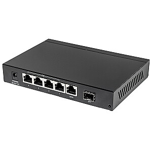 Intellinet 561174 komutators 5p gigabitu PoE + 1x SFP Combo