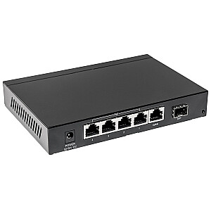 Intellinet 561174 komutators 5p gigabitu PoE + 1x SFP Combo