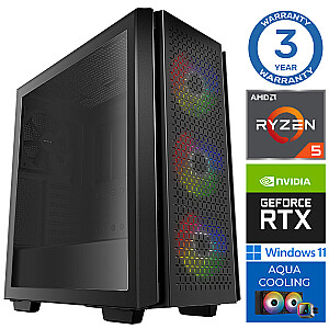 Dators spēlēm INTOP AQUA Ryzen 5 7600X 16GB DDR5 500SSD M.2 NVME RTX3050 8GB WIN11