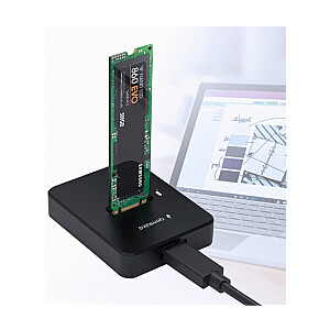 Докстанция Gembird Desktop USB Type-C M.2 SATA и NVME SSD-накопитель Док-станция