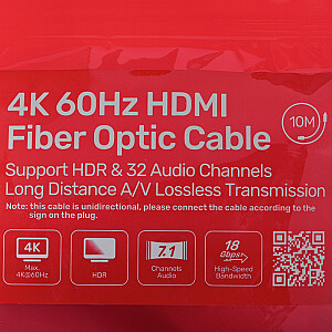 CABLE UNITEK OPTICAL HDMI 2.0 AOC 4K 60Hz 10M