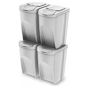 Atkritumu konteiners Prosperplast SORTIBOX Atkritumu konteiners 4 x 35l - pelēks