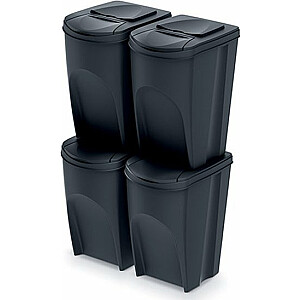 Контейнер для мусора Prosperplast Keden SORTI BOX - черный ресайклинг