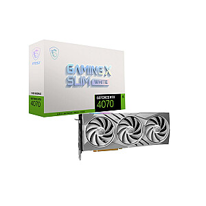 Videokarte MSI GeForce RTX 4070 GAMING X SLIM WHITE 12 GB