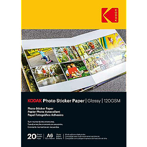 Бумага для фотонаклеек Kodak глянцевая 120 г/м² A6x20 (3510652)