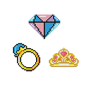 "Креативный набор алмазной живописи DIAMOND DOTS "САМОЦВЕТ", 3 принта, DTZ12.014"