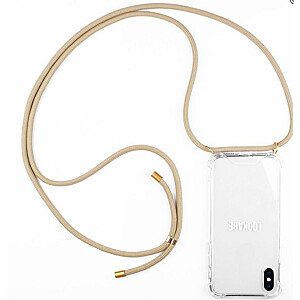 Ожерелье Lookabe для iPhone Xr золотого телесного цвета loo009