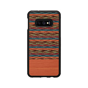 MAN&WOOD Чехол для смартфона Galaxy S10e коричнево-клеточный черный