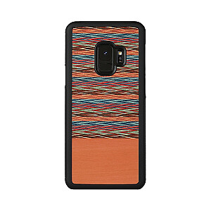 MAN&WOOD Чехол для смартфона Galaxy S9 коричнево-клеточный черный