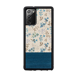 Чехол MAN&WOOD для Galaxy Note 20 синий цветок черный