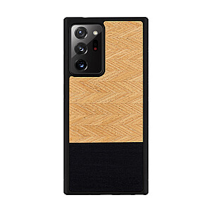 Чехол MAN&WOOD для Galaxy Note 20 Ultra «елочкой», Nero, черный