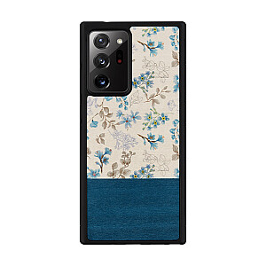 Чехол MAN&WOOD для Galaxy Note 20 Ultra blue flowers черный