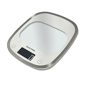 Электронные цифровые кухонные весы Salter 1050 WHDR с кривым стеклом белого цвета
