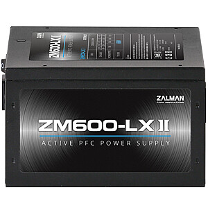 Zalman ZM600-LXII 600Вт, Активная коррекция коэффициента мощности, 85%, 200-240В, ЕС