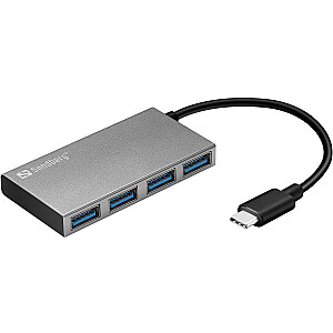SANDBERG USB-C - карманный концентратор 4 xUSB 3.0