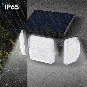 Солнечная светодиодная лампа Maclean IP65 с датчиком движения и сумерек IP65 4 Вт 320 лм 4000 К Литий-ионная батарея 1200 мАч 3 режима работы Прожектор Безопасность Сад Прихожая Штаб-квартира