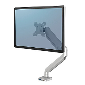 Fellowes ergonomiskais statīvs 1 monitoram — platīna sērija, sudrabs