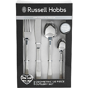 Russell Hobbs RH01519EU7 Набор столовых приборов с геометрическим узором, 16 шт.