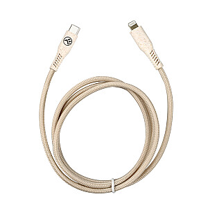 Tellur Green Data Cable Type-C To Lightning 2.4A PD20W 1m nylon Cream