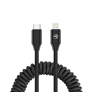 Удлиняемый кабель Tellur USB-C — Lightning PD27W до 1,8 м, черный