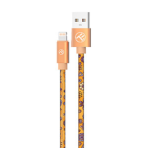 Кабель Tellur Graffiti USB-Lightning 3A 1м Оранжевый
