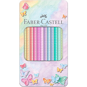 Krāsainie zīmuļi Faber-Castell Sparkle, 12 pasteļkrāsas