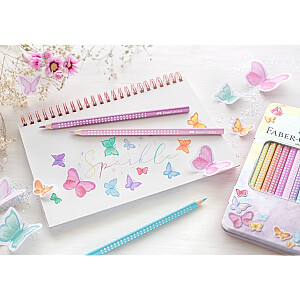 Карандаши цветные Faber-Castell Sparkle, 12 пастельных тонов