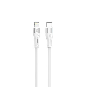 Tellur Silicone Type-C to Lightning cable PD30W 1m White