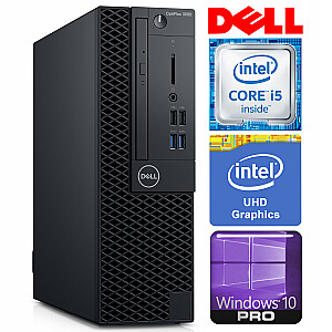 Personālais dators DELL 3060 SFF i5-8500 8GB 1TB SSD M.2 NVME DVD WIN10Pro