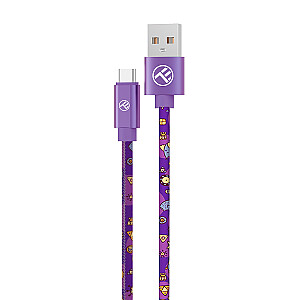 Кабель Tellur Graffiti USB — Type-C 3A, 1 м, фиолетовый