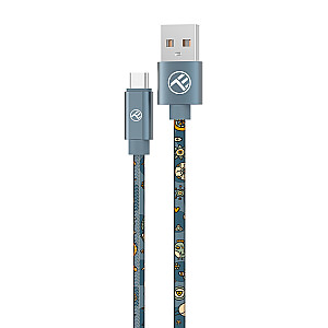 Кабель Tellur Graffiti USB — Type-C 3A, 1 м, синий