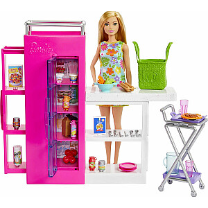 Barbie Mattel Doll Dream Pantry komplekts ar lelli (HJV38)