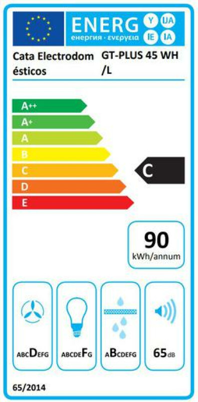 Tvaika nosūcējs CATA GT-PLUS 45 WH /M Hood