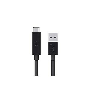 Belkin USB-A uz USB-C, 0,9 m USB kabelis USB 3.2 Gen 2 (3.1 Gen 2) USB A USB C Melns