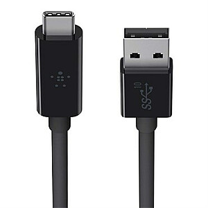 Belkin USB-A uz USB-C, 0,9 m USB kabelis USB 3.2 Gen 2 (3.1 Gen 2) USB A USB C Melns