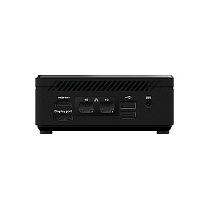 Personālais dators Mini dators MSI Cubi ADL-002EU N100 Intel Celeron N 4GB DDR4-SDRAM 128GB SSD Windows 11 Pro Workstation Black