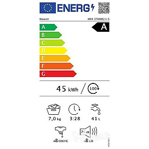 Veļas mašīna Hoover HW4 37AMBS/1-S