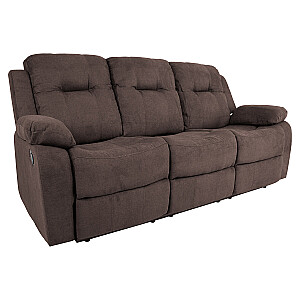 Dīvāna krēsls DIXON ar manuālu mehānismu 210x95xH102cm, brūns