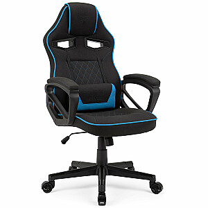 SENSE7 Auduma krēsls Knight, melns un zils