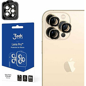 3MK 3MK Lens Protection Pro iPhone 15 Pro Max 6,7" tumši zelts Kameras objektīva aizsardzība ar montāžas rāmi 1 gab.