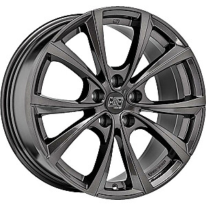 Metāla diski MSW 27T Gloss Dark Grey 9,5x20 5x114,3 ET45 CB64,1 60° 850 kg W19400001TRC MSW