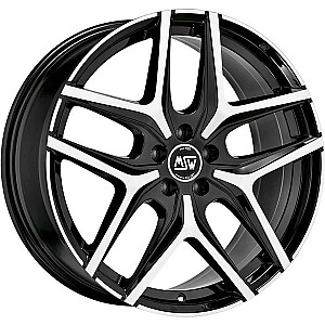 Metāla diski MSW 40 Gloss Black Full Polished 8,5x20 5x114.3 ET30 CB73,1 60° 950 kg W1930450556 MSW