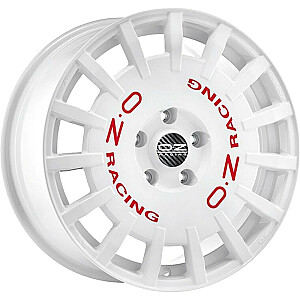 Metāla diski OZ Racing Rally Racing Race White Red Lettering 8x17 5x112 ET45 CB75,0 R12 700 kg W01A3320533 OZ Racing